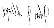 President's signature for online forms and letters